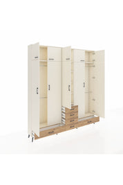 Arges Dolap 6 Raflı 6 Çekmeceli 4 Askılı 220x30x243 Aytaşı-Aytaşı/Çam