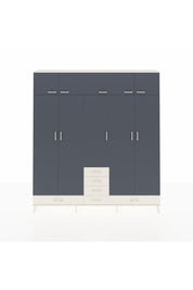 Arges Dolap 6 Raflı 6 Çekmeceli 4 Askılı 220x30x243 Aytaşı-Antrasit/Aytaşı