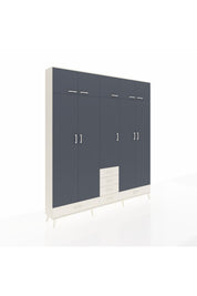 Arges Dolap 6 Raflı 6 Çekmeceli 4 Askılı 220x30x243 Aytaşı-Antrasit/Aytaşı