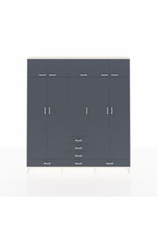 Arges Gardrop 6 Raflı 6 Çekmeceli 4 Askılı 220x30x243 Aytaşı-Antrasit