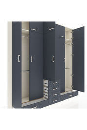 Arges Gardrop 6 Raflı 6 Çekmeceli 4 Askılı 220x30x243 Aytaşı-Antrasit