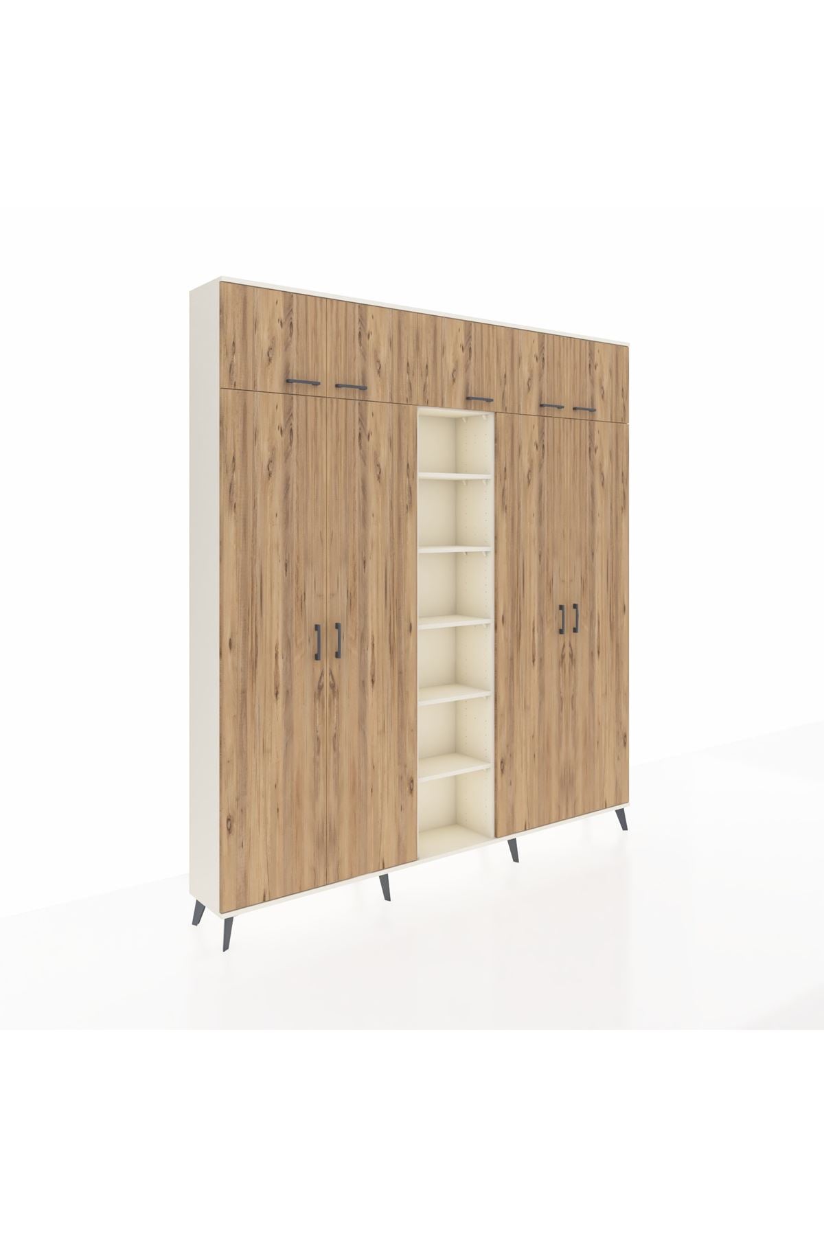 Arges Dolap 18 Raflı 9 Kapaklı 220x30x243 Aytaşı-Çam/Aytaşı