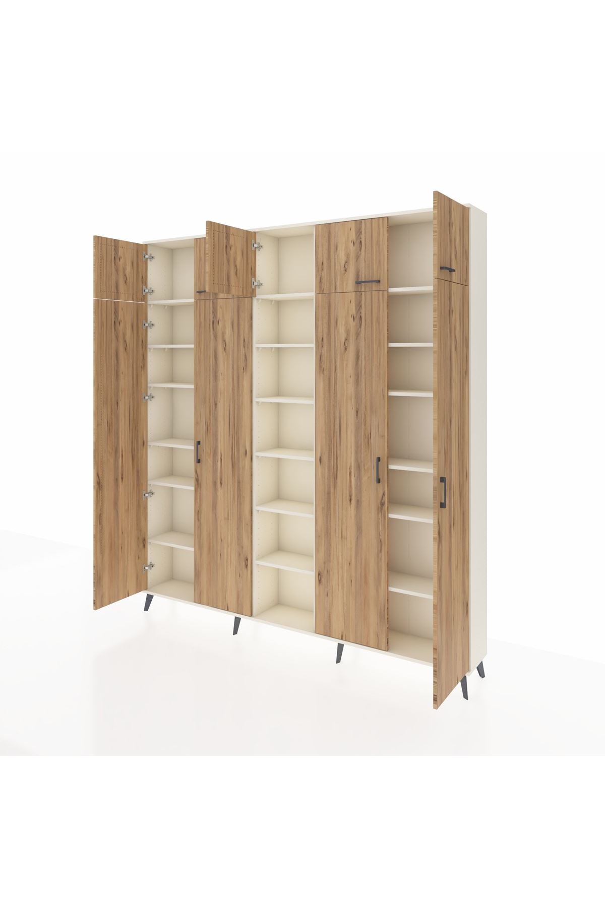 Arges Dolap 18 Raflı 9 Kapaklı 220x30x243 Aytaşı-Çam/Aytaşı