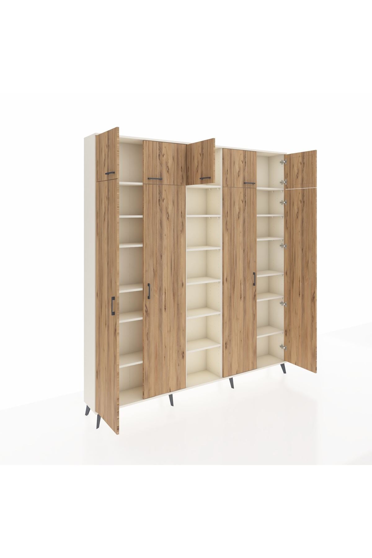 Arges Dolap 18 Raflı 9 Kapaklı 220x30x243 Aytaşı-Çam/Aytaşı