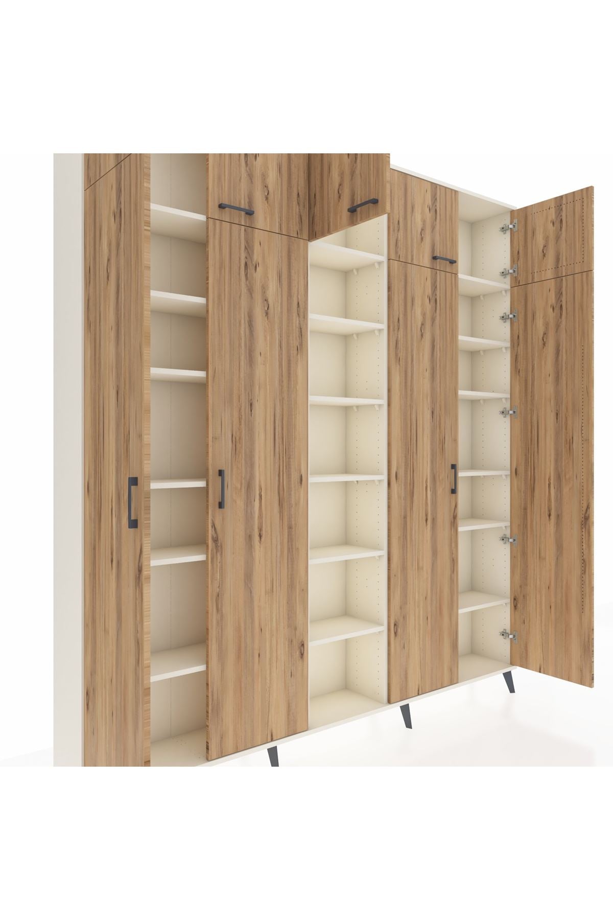 Arges Dolap 18 Raflı 9 Kapaklı 220x30x243 Aytaşı-Çam/Aytaşı