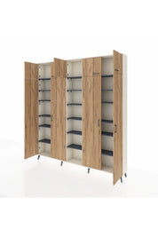 Arges Dolap 18 Raflı 9 Kapaklı 220x30x243 Aytaşı-Çam/Antrasit