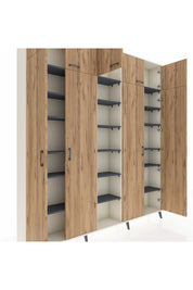 Arges Dolap 18 Raflı 9 Kapaklı 220x30x243 Aytaşı-Çam/Antrasit