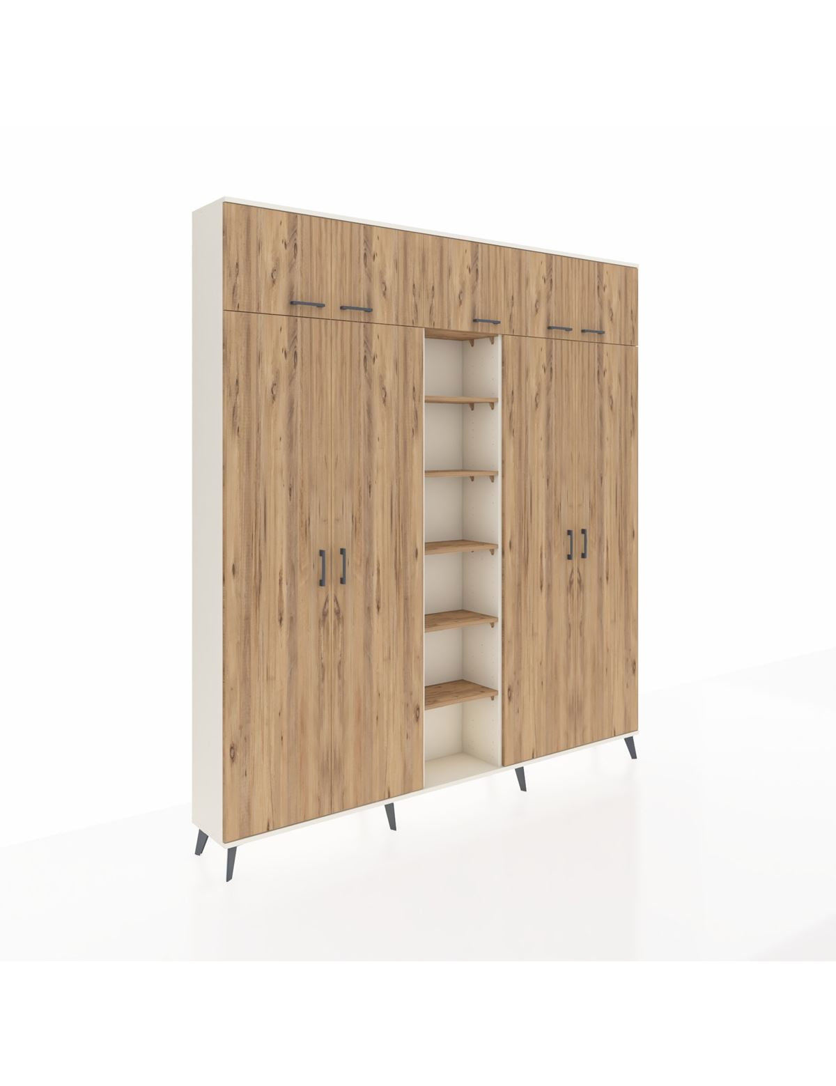 Arges Gardrop 18 Raflı 9 Kapaklı 220x30x243 Aytaşı-Çam