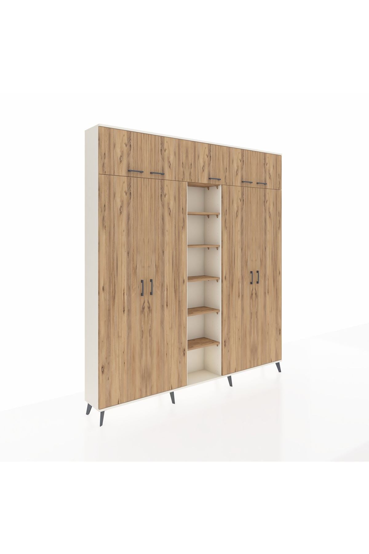 Arges Gardrop 18 Raflı 9 Kapaklı 220x30x243 Aytaşı-Çam