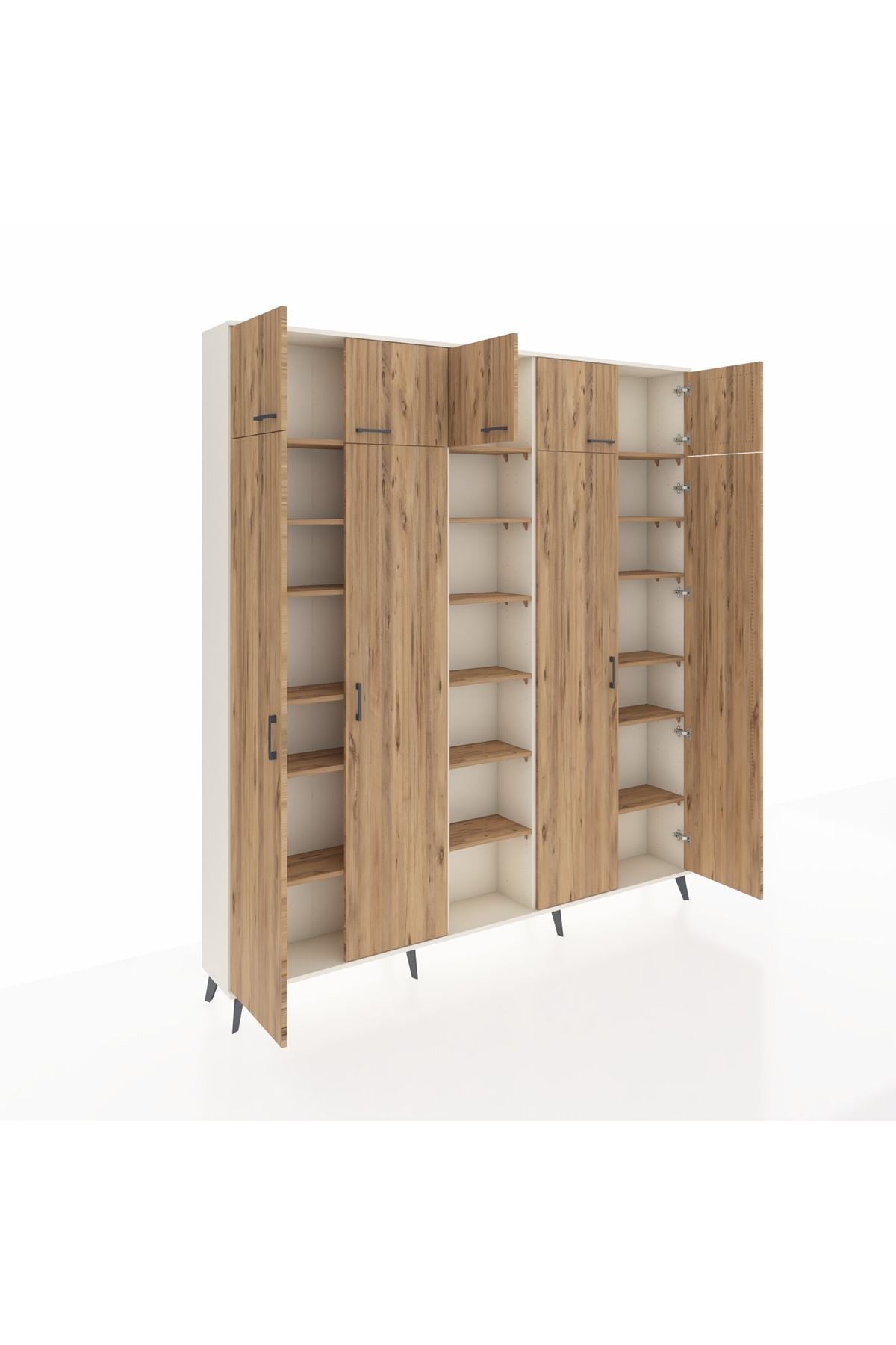 Arges Gardrop 18 Raflı 9 Kapaklı 220x30x243 Aytaşı-Çam