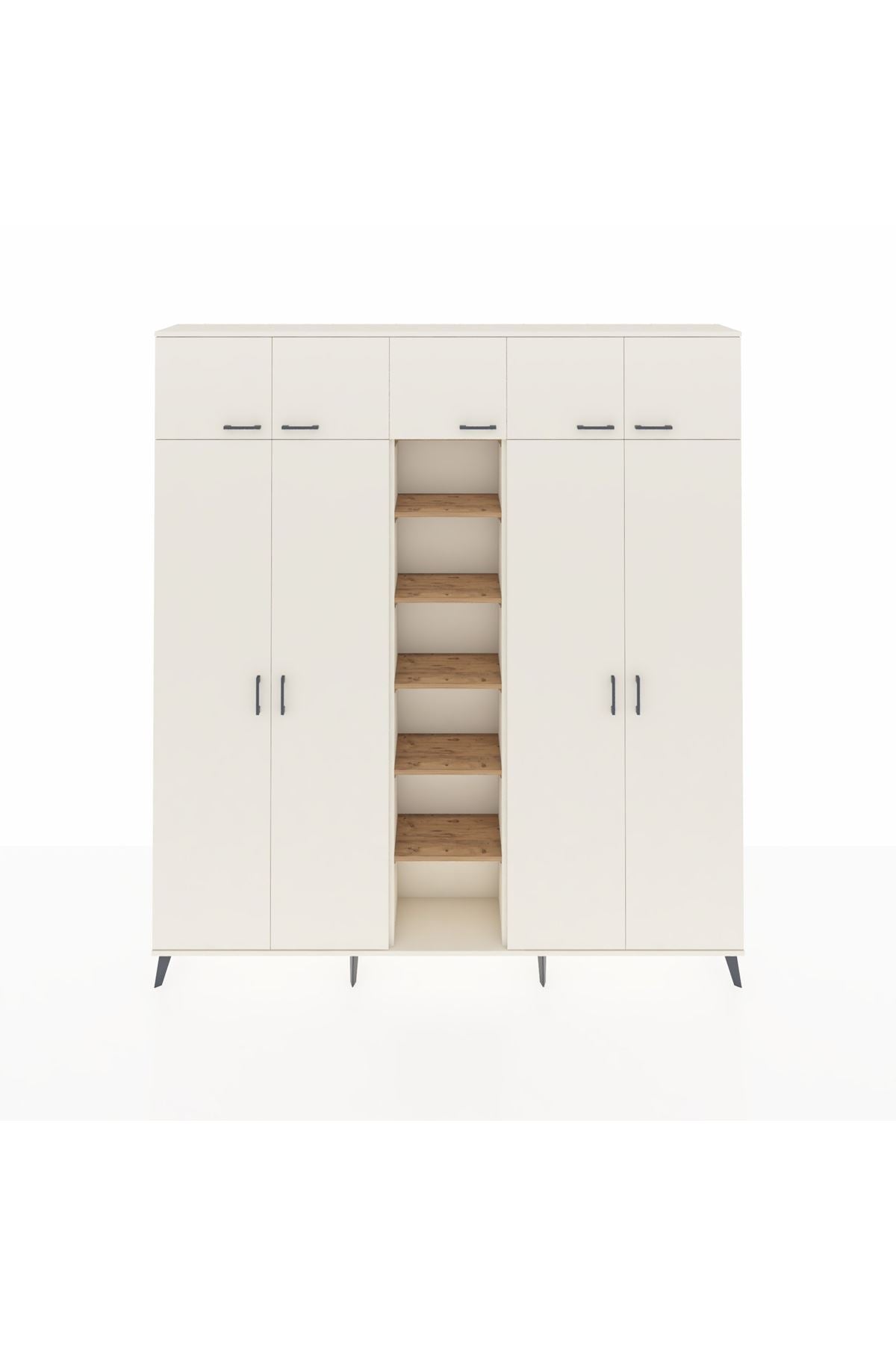 Arges Dolap 18 Raflı 9 Kapaklı 220x30x243 Aytaşı-Aytaşı/Çam