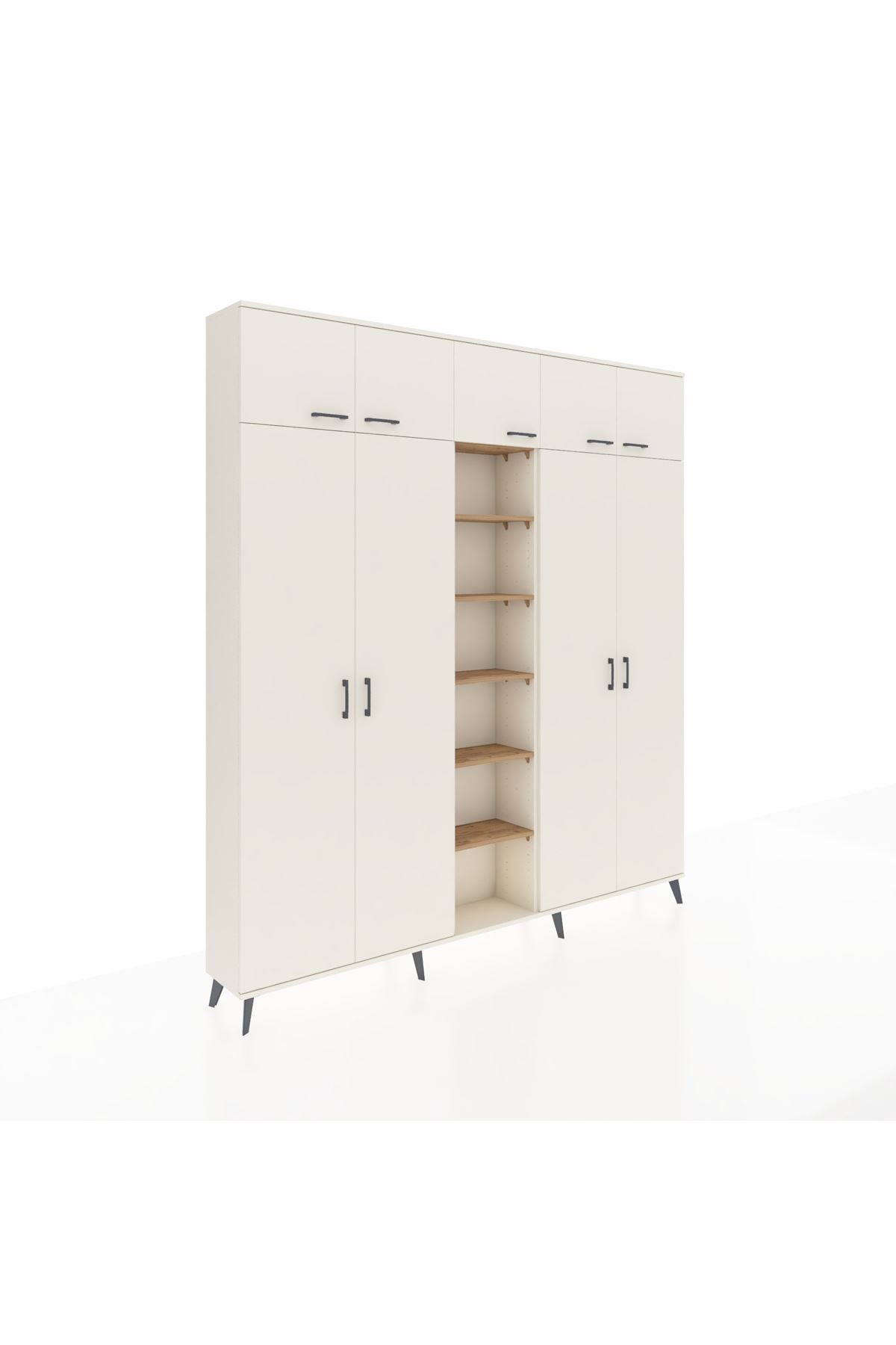 Arges Dolap 18 Raflı 9 Kapaklı 220x30x243 Aytaşı-Aytaşı/Çam