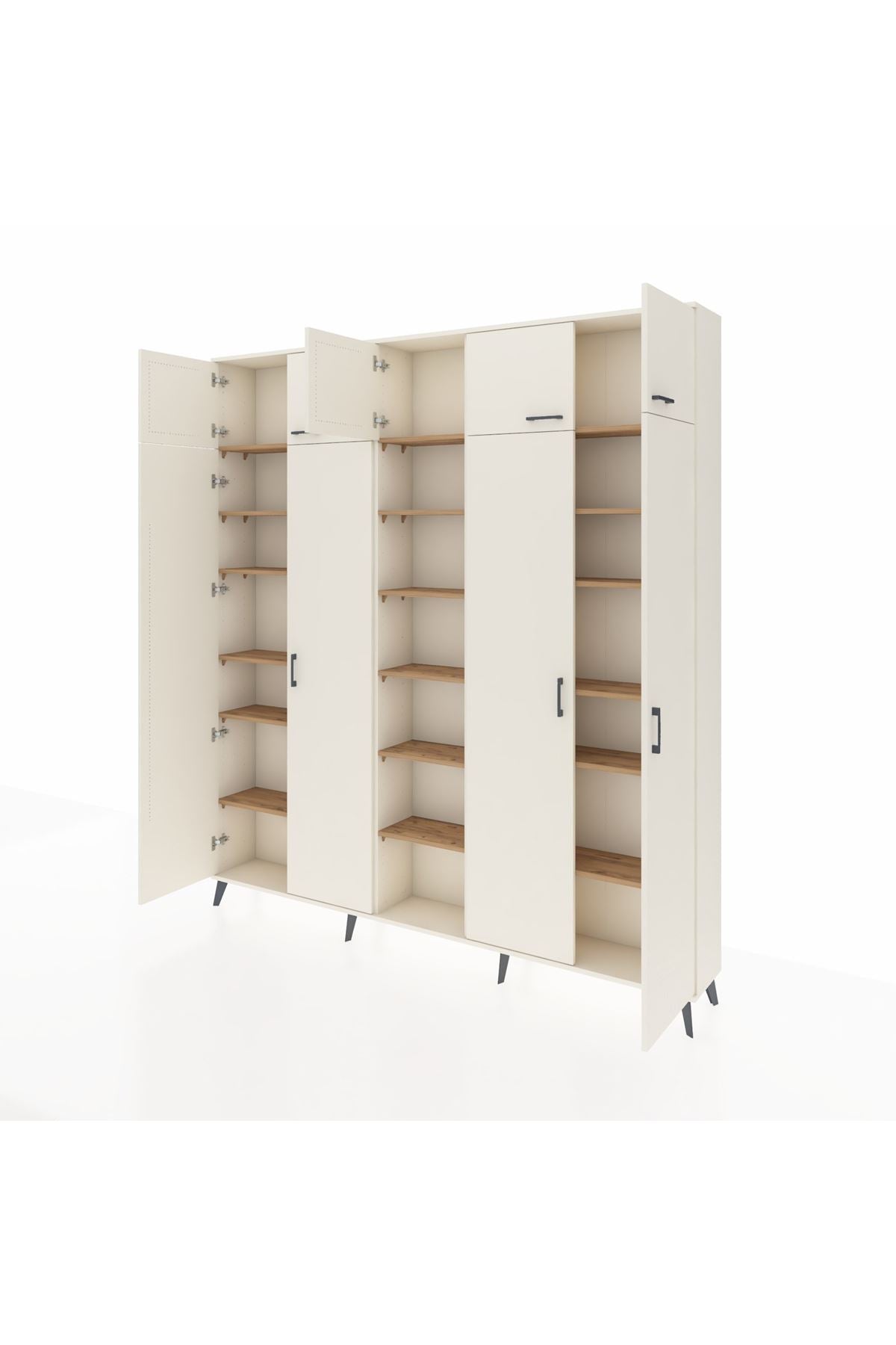 Arges Dolap 18 Raflı 9 Kapaklı 220x30x243 Aytaşı-Aytaşı/Çam