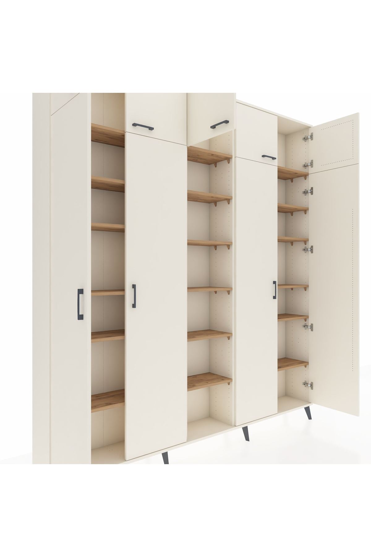 Arges Dolap 18 Raflı 9 Kapaklı 220x30x243 Aytaşı-Aytaşı/Çam