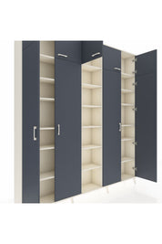 Arges Dolap 18 Raflı 9 Kapaklı 220x30x243 Aytaşı-Antrasit/Aytaşı