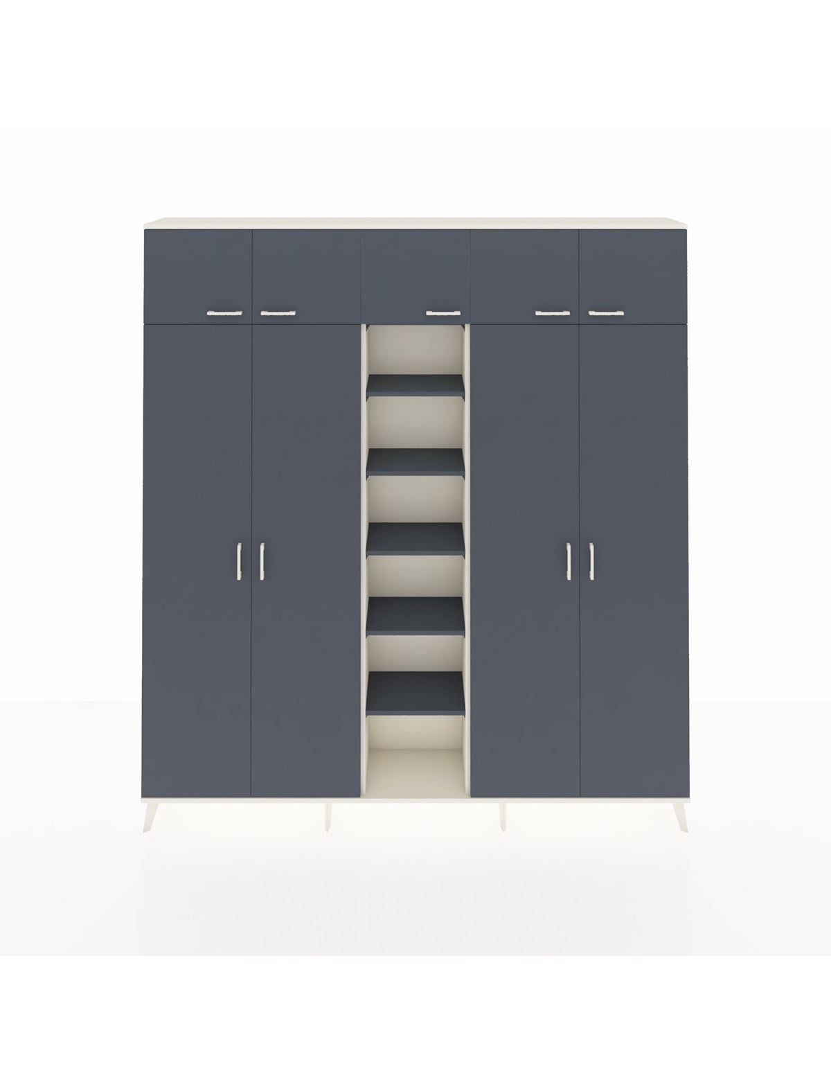 Arges Gardrop 18 Raflı 9 Kapaklı 220x30x243 Aytaşı-Antrasit