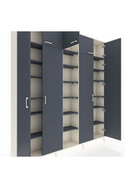 Arges Gardrop 18 Raflı 9 Kapaklı 220x30x243 Aytaşı-Antrasit