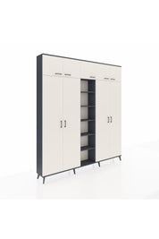 Arges Dolap 18 Raflı 9 Kapaklı 220x30x243 Antrasit-Aytaşı/Antrasit