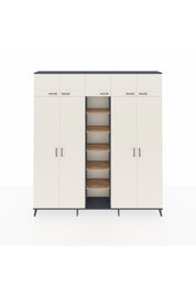 Arges Dolap 18 Raflı 9 Kapaklı 220x30x243 Antrasit-Aytaşı/Çam