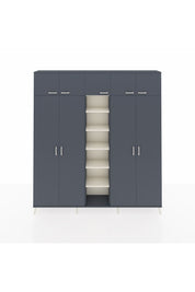 Arges Dolap 18 Raflı 9 Kapaklı 220x30x243 Antrasit-Antrasit/Aytaşı