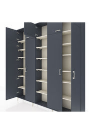 Arges Dolap 18 Raflı 9 Kapaklı 220x30x243 Antrasit-Antrasit/Aytaşı