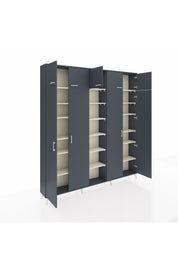 Arges Dolap 18 Raflı 9 Kapaklı 220x30x243 Antrasit-Antrasit/Aytaşı