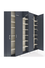 Arges Dolap 18 Raflı 9 Kapaklı 220x30x243 Antrasit-Antrasit/Aytaşı