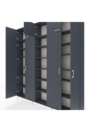 Arges Gardrop 18 Raflı 9 Kapaklı 220x30x243 Antrasit-Antrasit