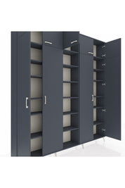 Arges Gardrop 18 Raflı 9 Kapaklı 220x30x243 Antrasit-Antrasit