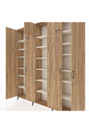 Arges Dolap 18 Raflı 9 Kapaklı 220x30x243 Çam-Çam/Aytaşı