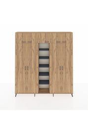 Arges Dolap 18 Raflı 9 Kapaklı 220x30x243 Çam-Çam/Antrasit