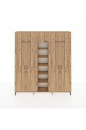 Arges Gardrop 18 Raflı 9 Kapaklı 220x30x243 Çam-Çam