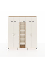 Arges Gardrop 18 Raflı 9 Kapaklı 220x30x243 Çam-Aytaşı