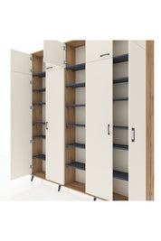 Arges Dolap 18 Raflı 9 Kapaklı 220x30x243 Çam-Aytaşı/Antrasit