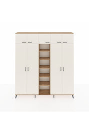 Arges Dolap 18 Raflı 9 Kapaklı 220x30x243 Çam-Aytaşı/Çam