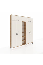 Arges Dolap 18 Raflı 9 Kapaklı 220x30x243 Çam-Aytaşı/Çam