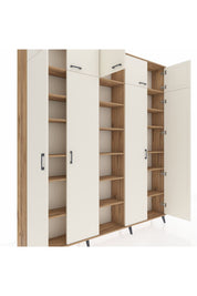 Arges Dolap 18 Raflı 9 Kapaklı 220x30x243 Çam-Aytaşı/Çam