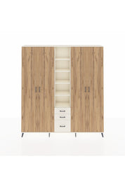 Arges Dolap 17 Raflı 3 Çekmeceli 4 Kapaklı 220x30x243 Aytaşı-Çam/Aytaşı