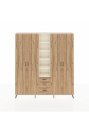 Arges Gardrop 17 Raflı 3 Çekmeceli 4 Kapaklı 220x30x243 Aytaşı-Çam