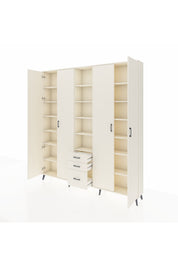 Arges Gardrop 17 Raflı 3 Çekmeceli 4 Kapaklı 220x30x243 Aytaşı-Aytaşı