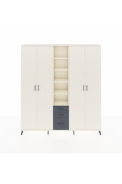 Arges Dolap 17 Raflı 3 Çekmeceli 4 Kapaklı 220x30x243 Aytaşı-Aytaşı/Antrasit