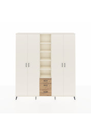 Arges Dolap 17 Raflı 3 Çekmeceli 4 Kapaklı 220x30x243 Aytaşı-Aytaşı/Çam