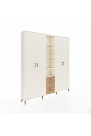 Arges Dolap 17 Raflı 3 Çekmeceli 4 Kapaklı 220x30x243 Aytaşı-Aytaşı/Çam