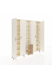 Arges Dolap 17 Raflı 3 Çekmeceli 4 Kapaklı 220x30x243 Aytaşı-Aytaşı/Çam