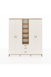 Arges Gardrop 17 Raflı 3 Çekmeceli 4 Kapaklı 220x30x243 Çam-Aytaşı