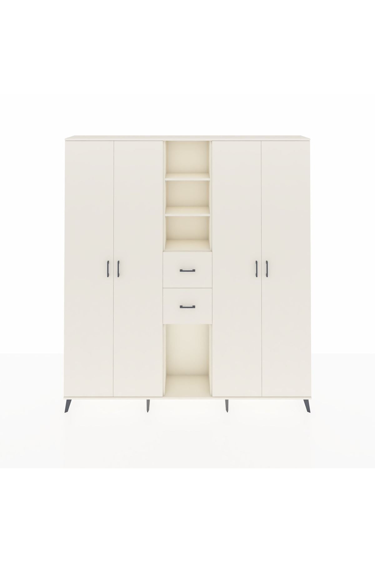 Arges Gardrop 15 Raflı 2 Çekmeceli 4 Kapaklı 220x30x243 Aytaşı-Aytaşı