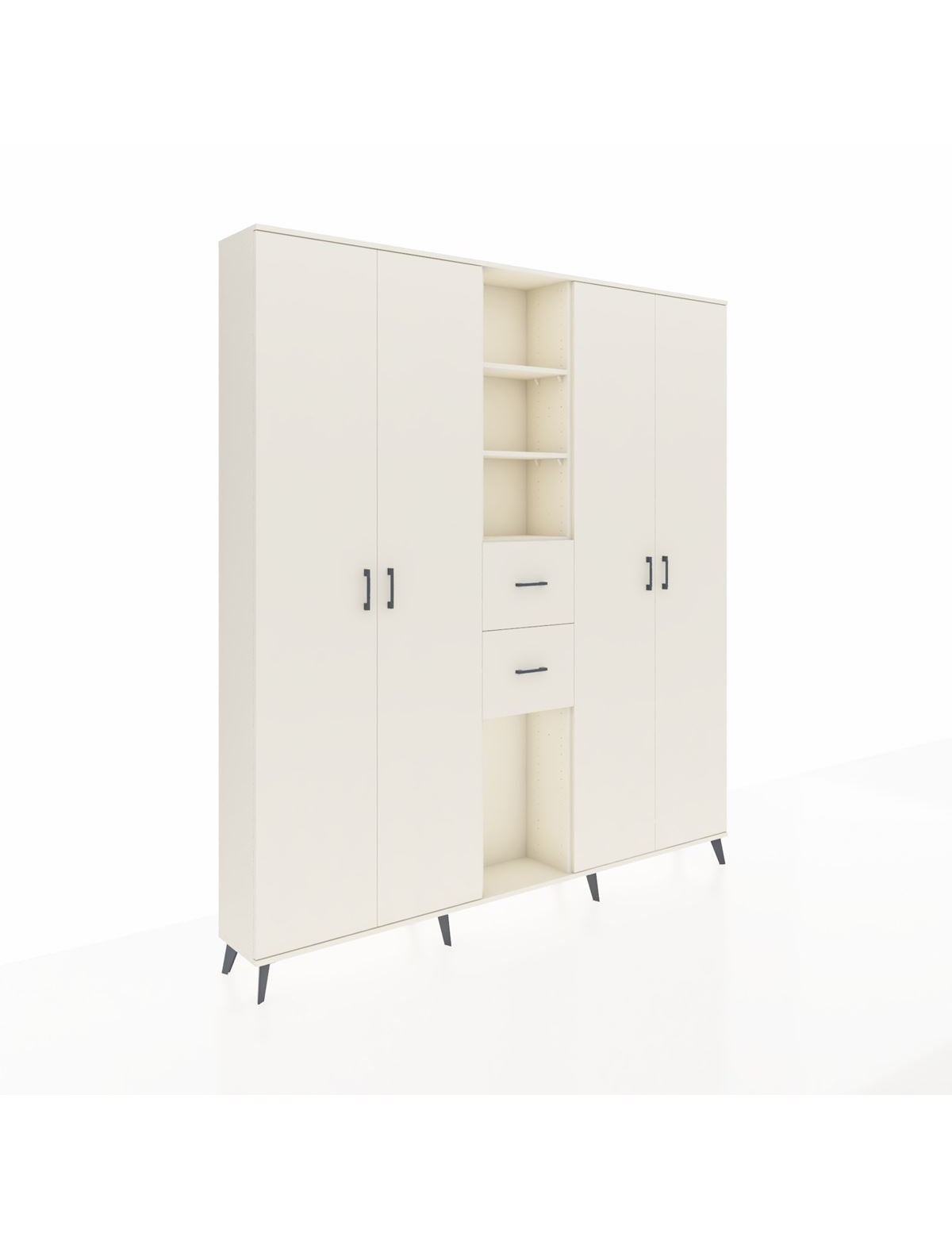 Arges Gardrop 15 Raflı 2 Çekmeceli 4 Kapaklı 220x30x243 Aytaşı-Aytaşı