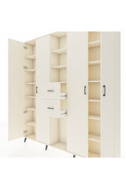 Arges Gardrop 15 Raflı 2 Çekmeceli 4 Kapaklı 220x30x243 Aytaşı-Aytaşı