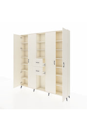 Arges Gardrop 15 Raflı 2 Çekmeceli 4 Kapaklı 220x30x243 Aytaşı-Aytaşı