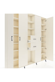 Arges Gardrop 15 Raflı 2 Çekmeceli 4 Kapaklı 220x30x243 Aytaşı-Aytaşı